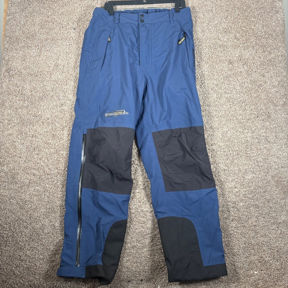 Bass Pro Shops Pro Qualifier Gore-Tex Fishing Pants Blue Black Mens Large 34x31